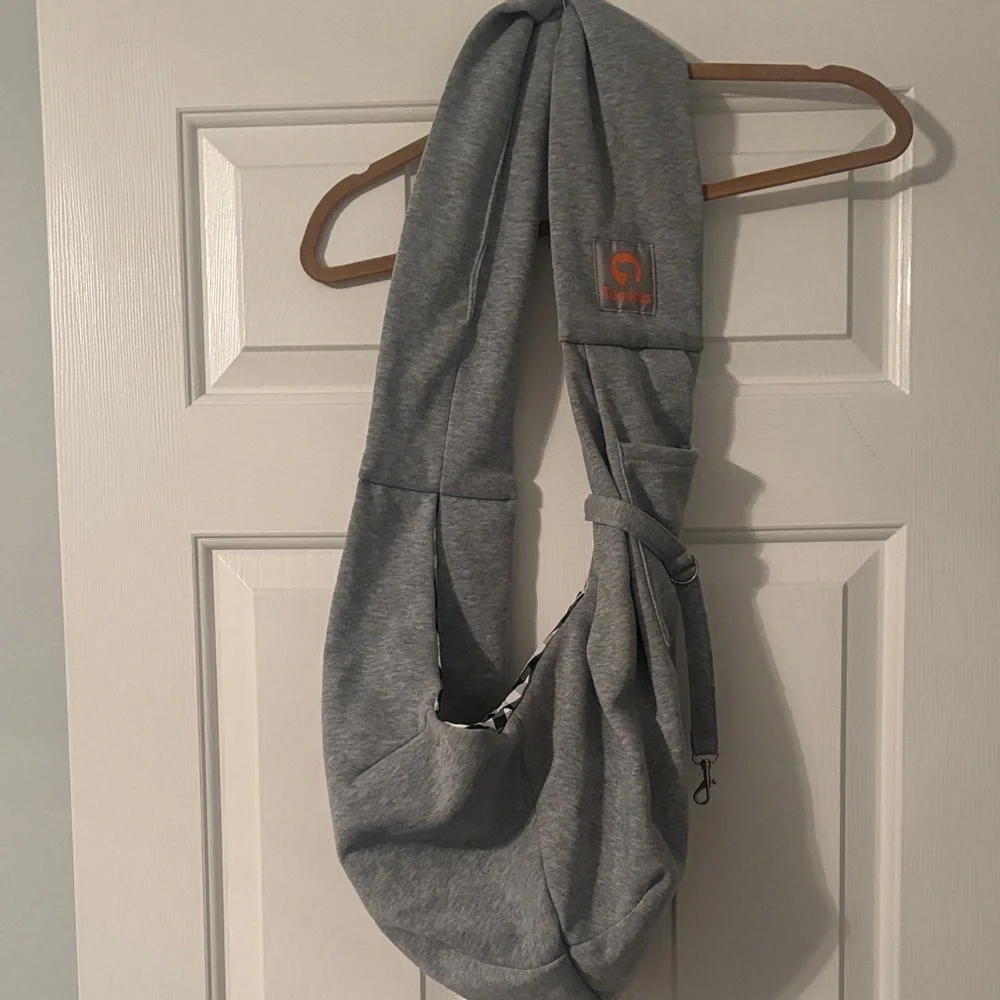 Stylish Gray Pet Carrier Sling